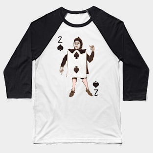 Vintage Character of Playing Cards  Two of Spades Baseball T-Shirt